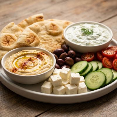 Mezze Platter with Warm Flatbread