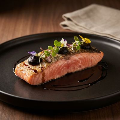 Mi Cuit Salmon with Black Garlic