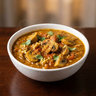 Mushroom Masala with Ginger and Garlic
