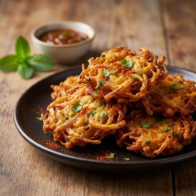 Onion Bhaji with Gram Flour Batter