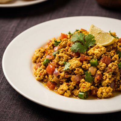 Paneer Bhurji with Onions and Tomatoes