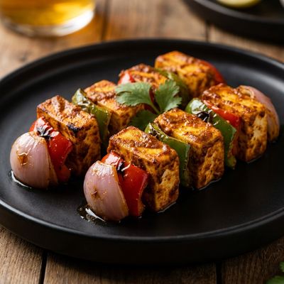 Paneer Tikka with Peppers and Onion