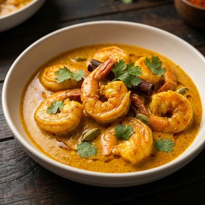 Prawn Malai Curry with Coconut Milk