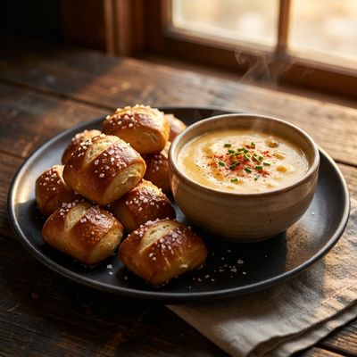 Pretzel Bites with Beer Cheese