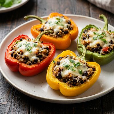 Quinoa and Black Bean Stuffed Bell Peppers