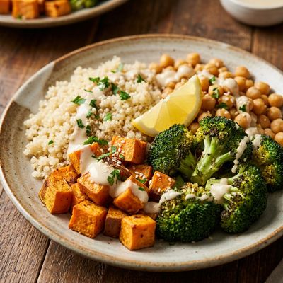 Quinoa and Roasted Vegetable Buddha Bowl