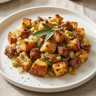Sausage and Sage Sourdough Stuffing