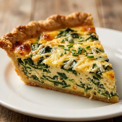 Savory Spinach and Gruyere Quiche