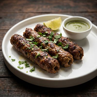 Seekh Kebab with Minced Lamb and Spices