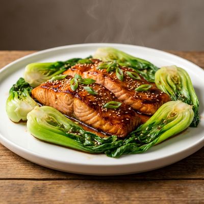 Sheet Pan Ginger Soy Salmon and Bok Choy