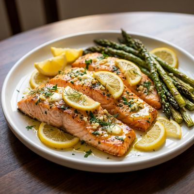 Sheet Pan Lemon Herb Salmon and Asparagus