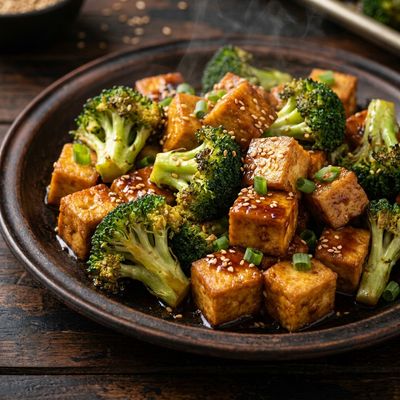 Sheet Pan Sesame Ginger Tofu and Broccoli