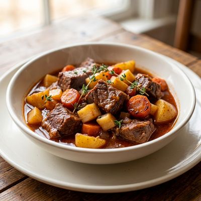 Slow Cooker Beef and Root Vegetable Stew