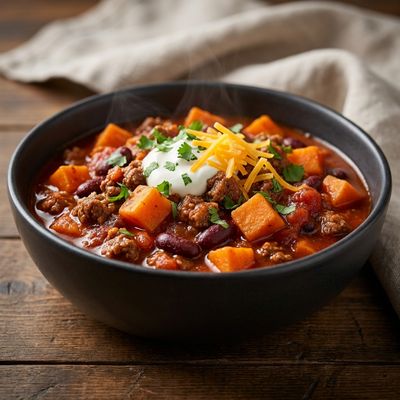 Slow Cooker Beef Chili with Sweet Potatoes
