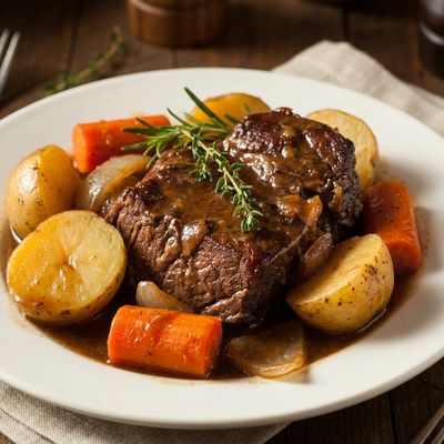 Slow Cooker Pot Roast with Carrots and Potatoes