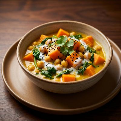 Slow Cooker Sweet Potato and Chickpea Curry