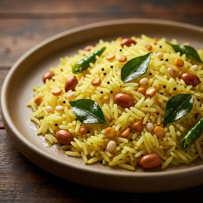 South Indian Lemon Rice with Mustard Seeds