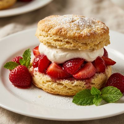 Strawberry Shortcake with Homemade Buttermilk Biscuits