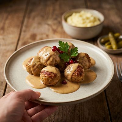 Swedish Meatballs with Cream Sauce