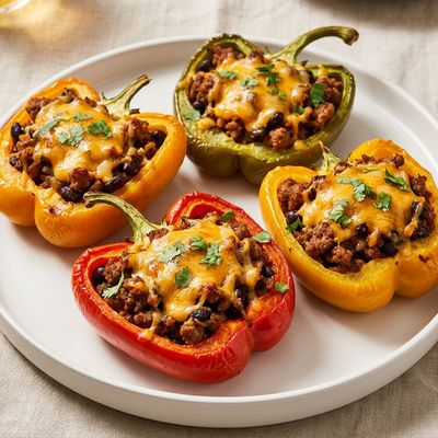 Taco Stuffed Bell Peppers with Ground Turkey