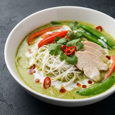 Thai Green Curry Chicken Noodle Soup