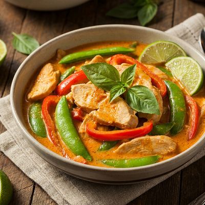 Thai Red Curry Chicken with Snap Peas
