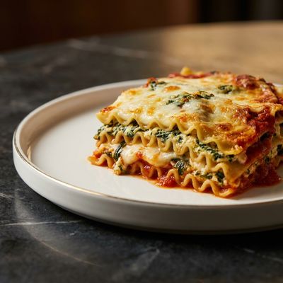 Three-Cheese Spinach and Ricotta Lasagna
