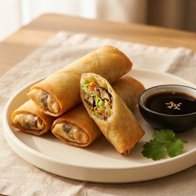 Vegetable Spring Rolls with Dipping Sauce