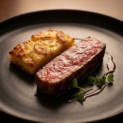 Wagyu Striploin with Potato Gratin