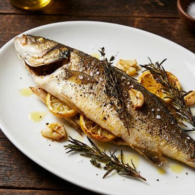 Whole Roasted Branzino with Lemon and Herbs