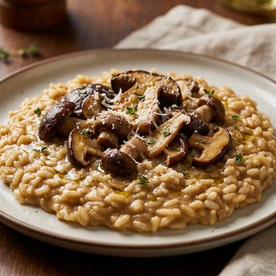 Wild Mushroom Risotto with Truffle Oil