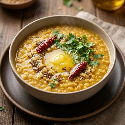 Yellow Moong Dal Tadka with Ghee