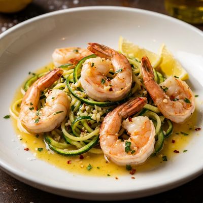 Zucchini Noodle Shrimp Scampi